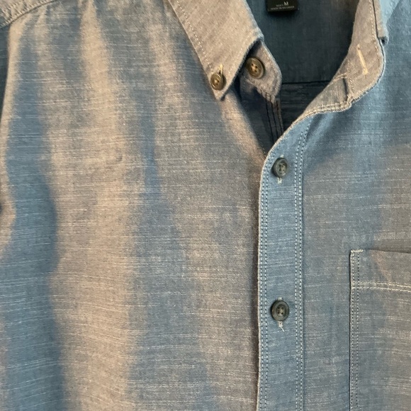 Eddie Bauer Button Down chambray blue denim look size M - Picture 8 of 9